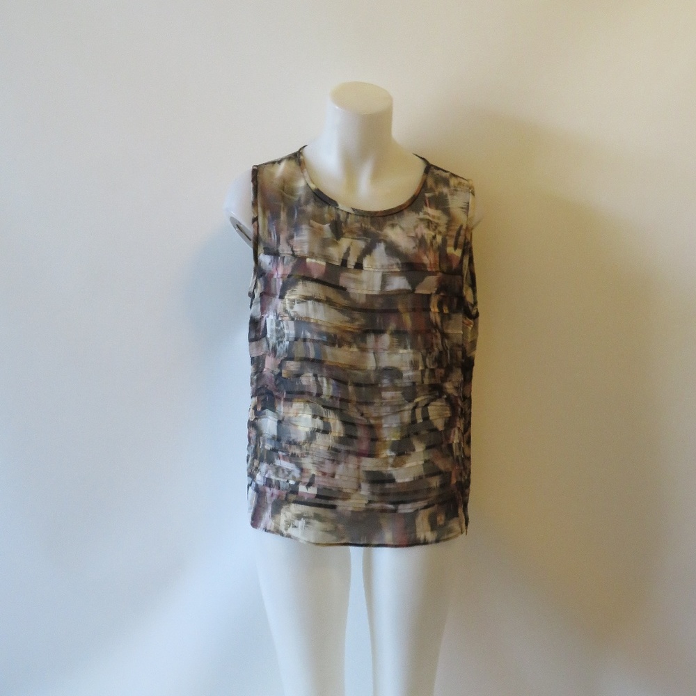 LUCA LUCA GRAY/BROWN/MAROON BLOUSE 12*
